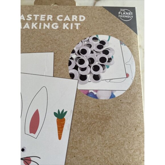 Easter Card Making Kit With Stickers Pompoms & Googly Eyes For Ages 7+ Planet Fr - Picture 3 of 9